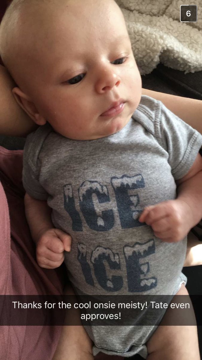 KjMeister3's tweet photo. Maybe Henry will look more impressed once he actually hears @vanillaice?? 😜  #iceicebaby 😎❄️ https://t.co/cJfC1DcNhY