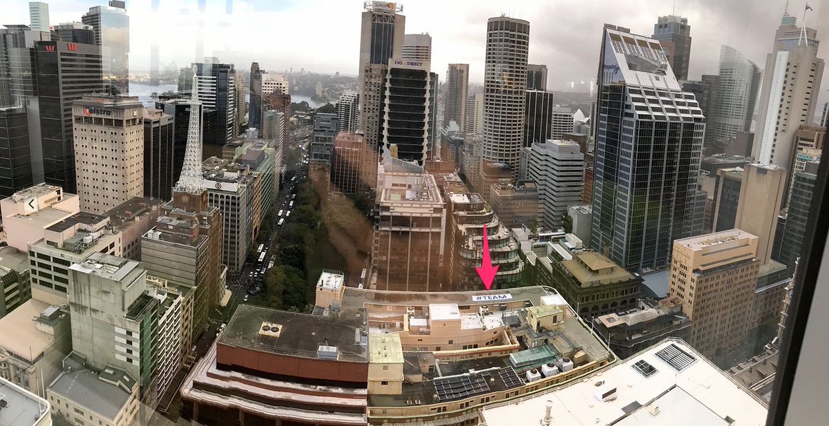 sherifmansour's tweet photo. It’s like a giant game of capture the flag. Atlassian taking over the Sydney CBD. https://t.co/bx9eDaw7CT