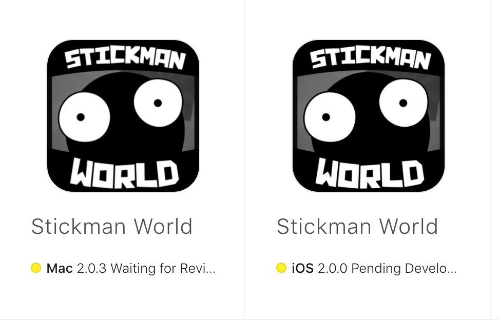 Dilmerv's tweet photo. Set my goal this morning and accomplished it :) game is now “Waiting for Review” by @AppleStoreGames #MacBuild here we come #gamedev https://t.co/Cr1VqNUYaU