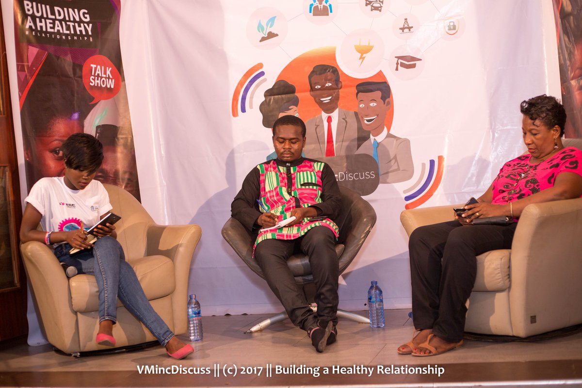 akyherb's tweet photo. Meet the Speakers of #VMincDiscuss L-R @EsiAsare, @TheOkoArmah and Mrs Tagoe https://t.co/k1Twka8PNy