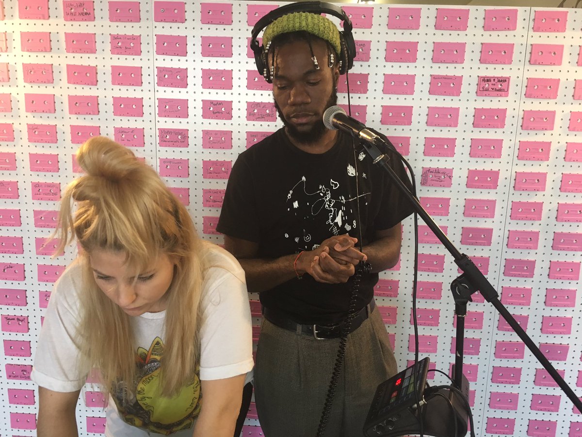 <a href="/lostboy_emmitt/">Emmitt James</a> <a href="/LauraBurkeMusic/">Laura Burke</a> making some magic today at amfm #thisisavibe