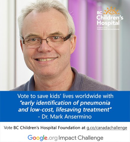 BC Children's Hospital Research Institute (@bcchresearch) on Twitter photo "Together we can save the lives of 1M children..." <a href="/MarkAnsermino/">Mark Ansermino</a> urges you to #votebcchf @ubcmedicine bit.ly/votebcchf "Together we can save the lives of 1M children..." <a href="/MarkAnsermino/">Mark Ansermino</a> urges you to #votebcchf @ubcmedicine bit.ly/votebcchf