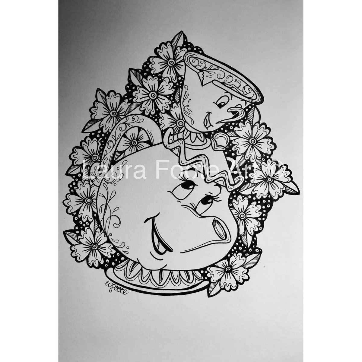 laurafooteart's tweet photo. #mrspotts #chip #BeautyAndTheBeast @beourguest @EmmaWatson #beautifulfilm #illustration #laurafooteart #emmawatson https://t.co/NWP3N3Xqkc