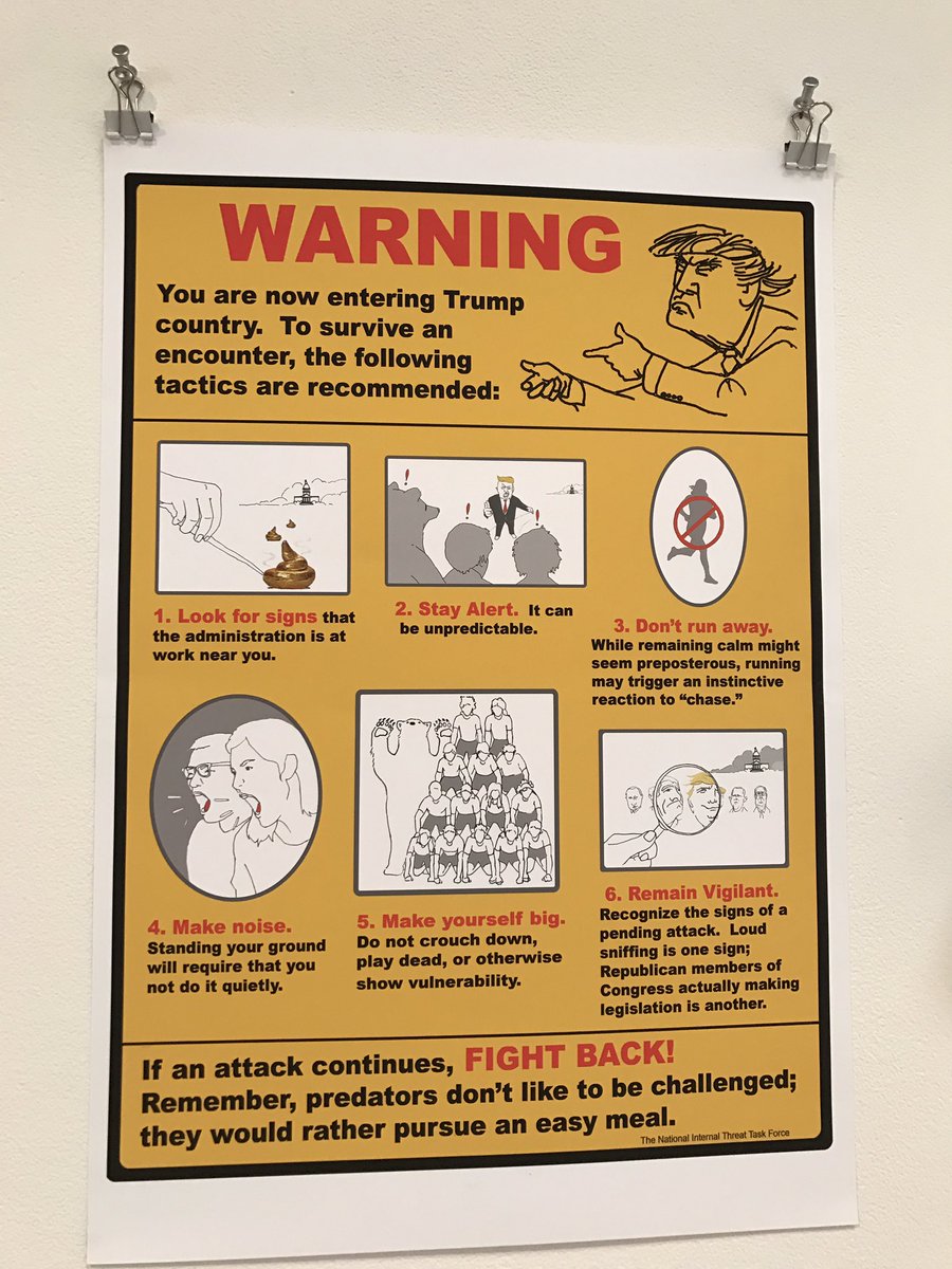 tigerbeat's tweet photo. And display of @100DaysAction work though March 18 @SoEx_SF til 5 pm For future art & action https://t.co/wwaiu1d6Tb #100DaysAction #Trump https://t.co/clHv4C64BL