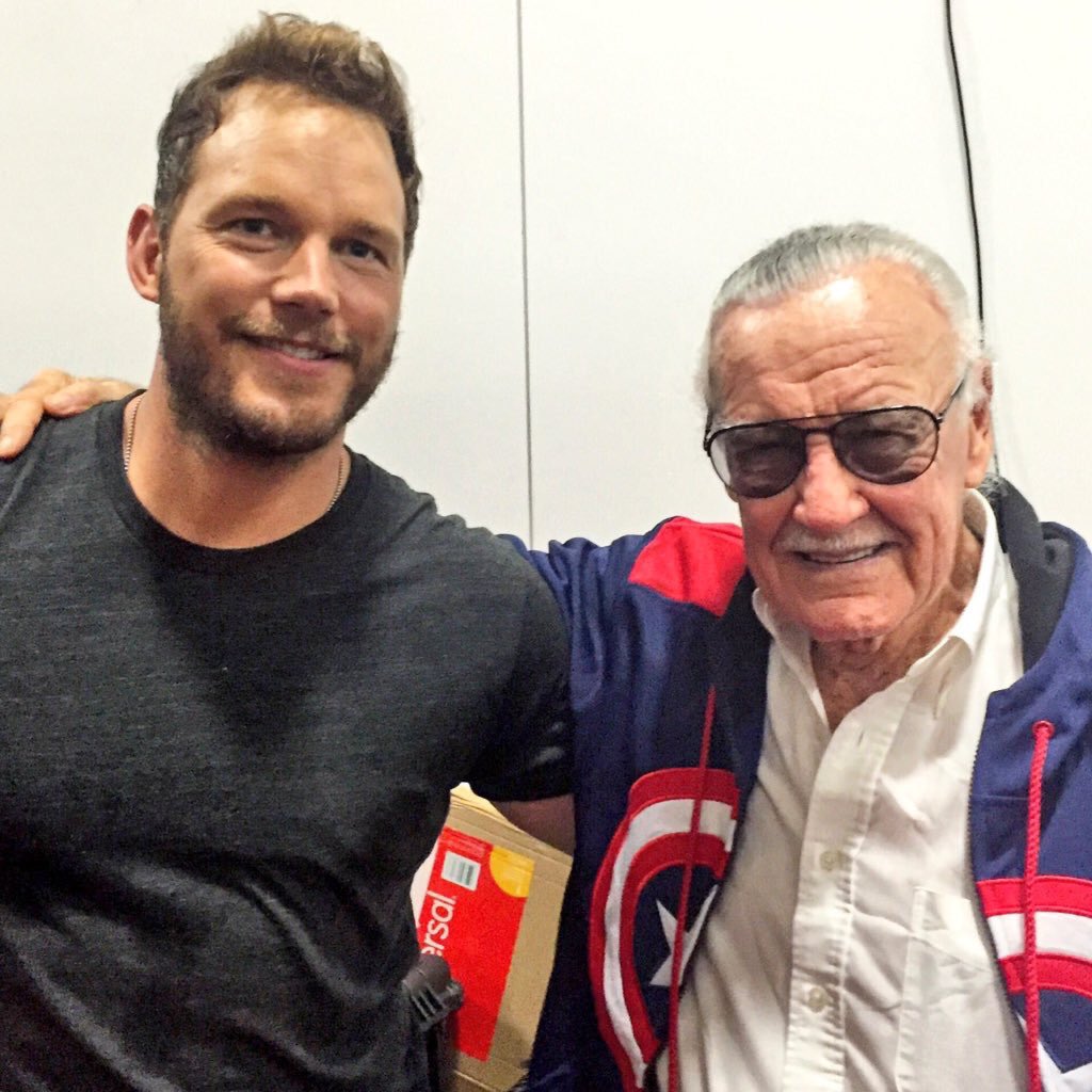 Chris Pratt and Stan Lee