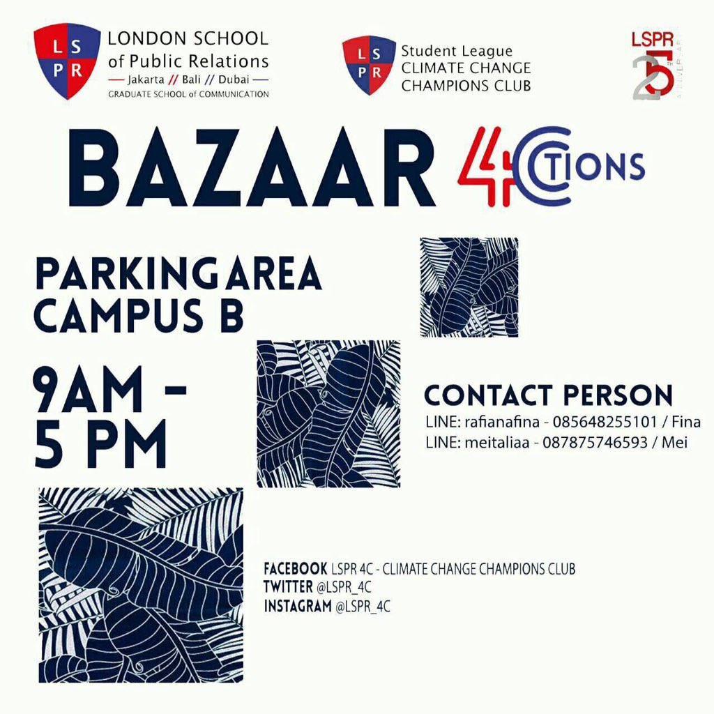 LSPR_4C's tweet photo. #LSPR4C Bazaar akan hadir di parking area campus b mulai hari ini. Yuk mampir ! https://t.co/KzJq9TBIdL