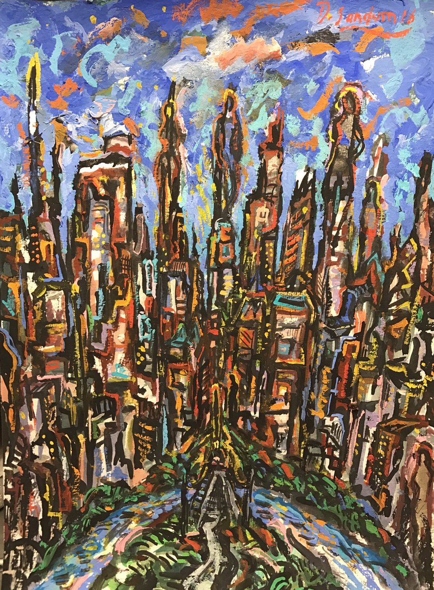Endlessly inspired by New York - or my feeling of it. 

The City Bridge.
Gouache on watercolor paper.
9x12 (A4)
2015-17