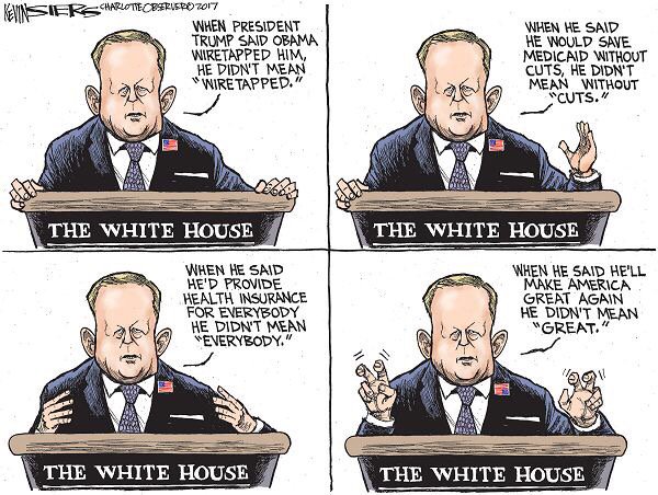 JimKilbane's tweet image. #trump with Spicy #SpicerFacts