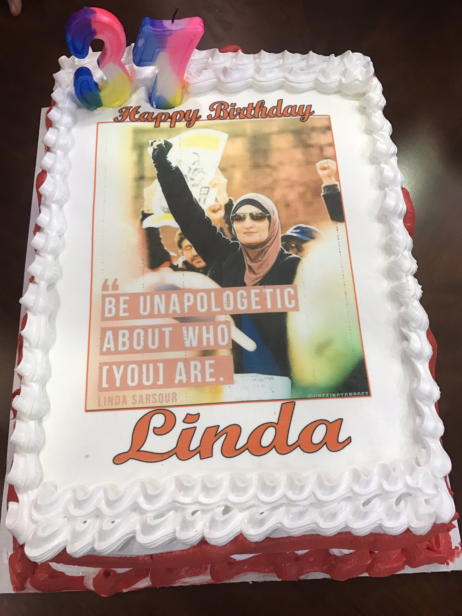 Happy Birthday Linda Cake Pics Linda Sarsour On Twitter: "My Birthday Cake. 🙌🏽 Https://T.co/Ssg8Mg9H6F" / Twitter Happy Birthday Linda Cake Pics Linda Sarsour On Twitter: "My Birthday Cake. 🙌🏽 Https://T.co/Ssg8Mg9H6F" / Twitter