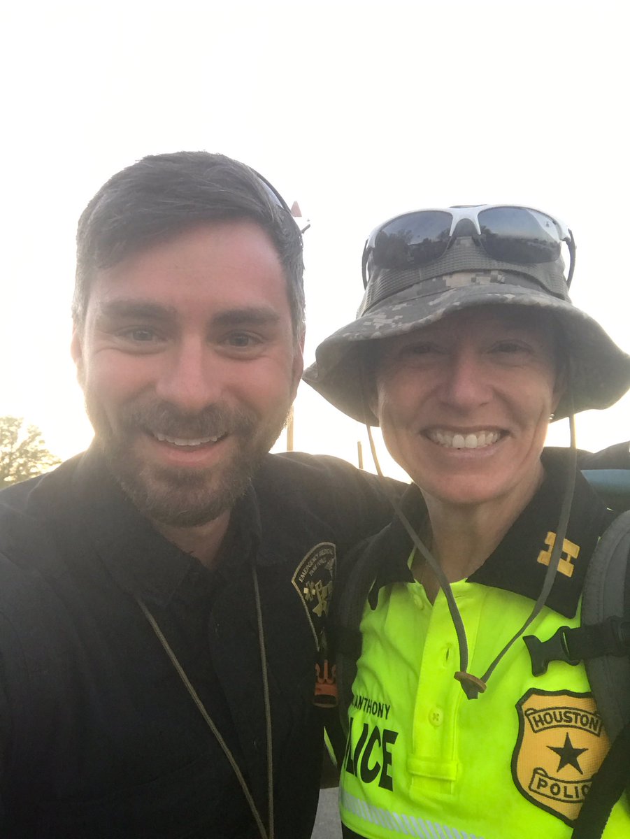 Chief <a href="/ArtAcevedo/">Chief Art Acevedo</a>. Ran into Capt. Anthony who just finished the 26.2 mile <a href="/BataanMarch/">Bataan Death March</a> out here in NM. Way to represent, <a href="/houstonpolice/">Houston Police</a>!