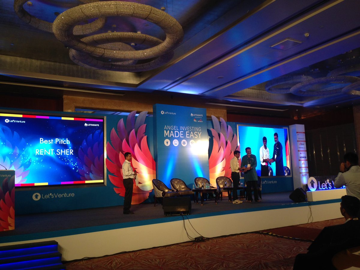 RentSher's tweet photo. It was a great moment for @RentSher to receive “Best Pitch” award from @TVMohandasPai at #LetsIgnite2017 conducted by @letsventurein. https://t.co/LEsPTn1c0Q