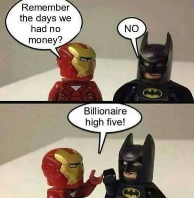 Great to be billionaires #Ironman #Batman