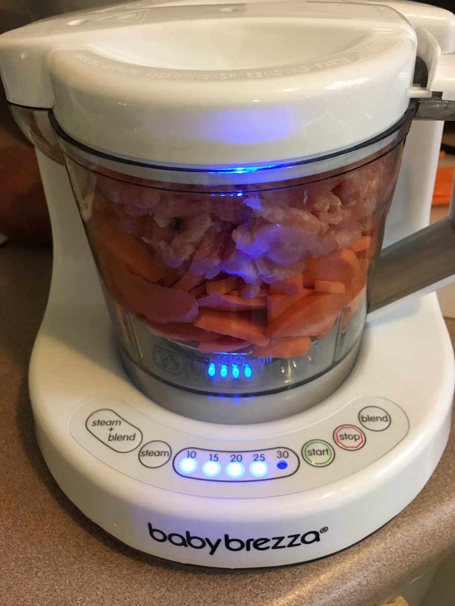 mommyhoodmusing's tweet image. Made chicken &amp;amp; sweet potatoes w/ my new @babybrezza Love seeing my lil guy eat fresh &amp;amp; healthy food! #ProudMama #BabyFood #NeedMoreStorage