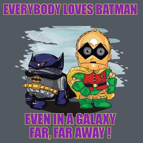 Batman fans all over the galaxy. #StarWars #batmanfans #batman