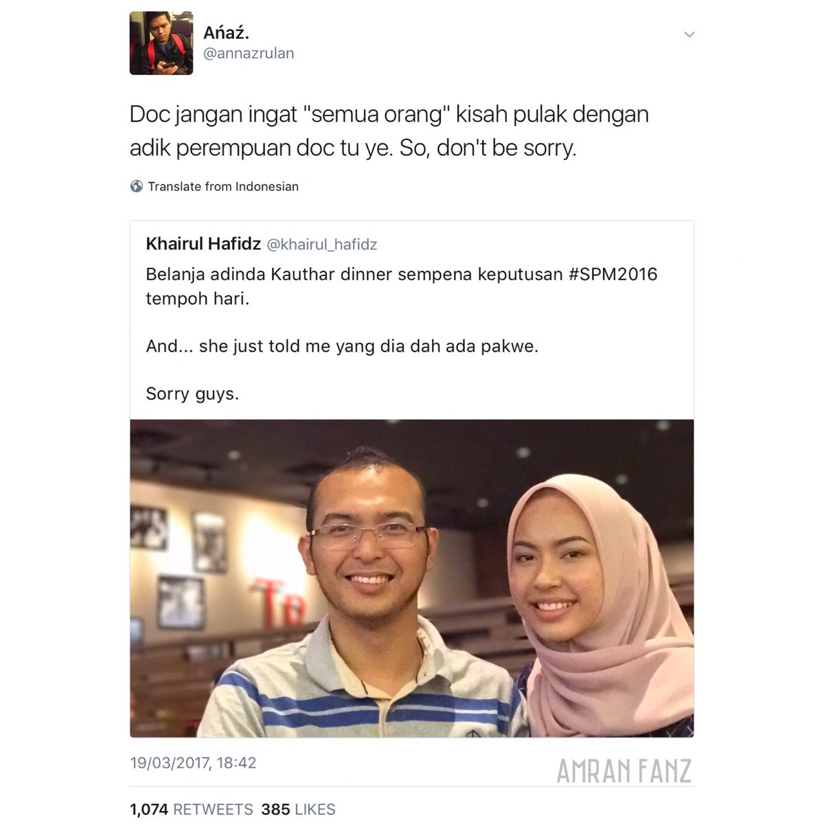 FXTVT's tweet photo. Doc, apa remedi yang terbaik untuk kebakaran tahap ketiga? 🔥🔥🔥 https://t.co/kUtiFYtE5s