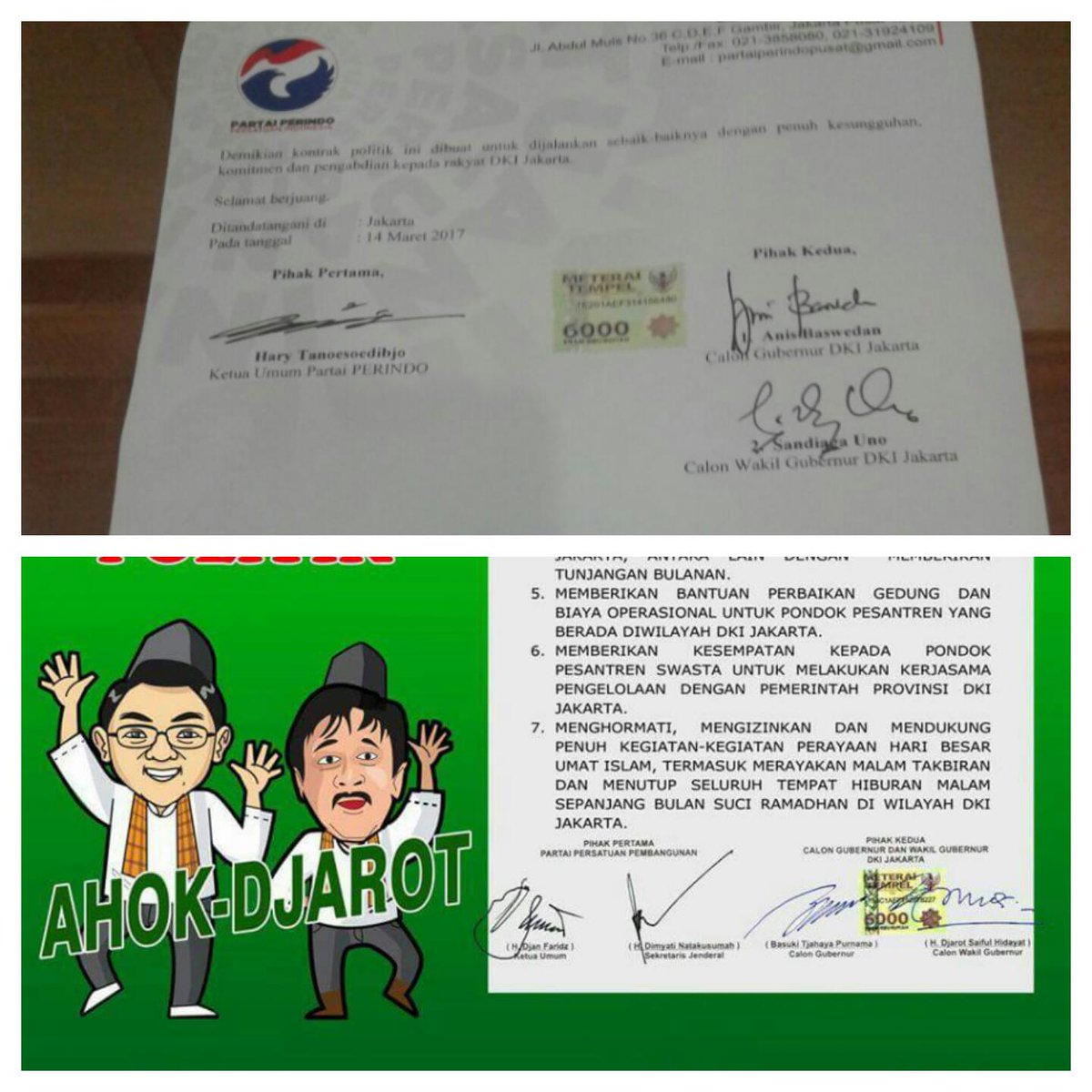 jokosupo1001's tweet photo. Waduh..waduh bapake @aniesbaswedan , @sandiuno .. Mosok tanda tangan kontrak politik musti sy cariin contoh sih...😎
Ayo.. Belajar..belajar 😒 https://t.co/npIYNscwfi