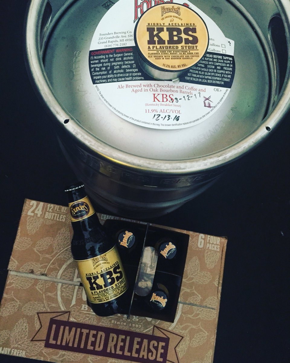 Slowbeer's tweet photo. A cure for those Monday blues. @foundersbrewing KBS in bottles &amp; keg! Bottles in both stores today, keg on soon...or maybe we'll stash it https://t.co/23LzUinTBO