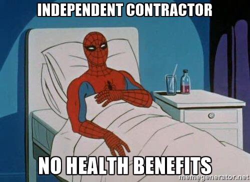 BandAidRx's tweet photo. Don't be like this guy. Just because you're an independent contractor, doesn't mean you have to go without health benefits! Get #bandaidrx ! https://t.co/oHDWNWy1L5
