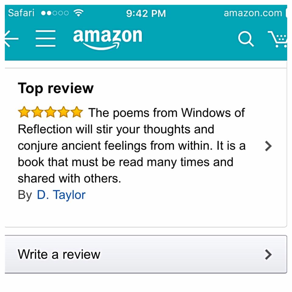 TKagalwalla's tweet photo. Get your copy today
https://t.co/TbNHUuITsN
Tasneem Kagalwalla
#YourReviewsMatter #Amazon #Poetry #SimplePoems #WindowsofReflection #Book https://t.co/9TXUPNCCmB