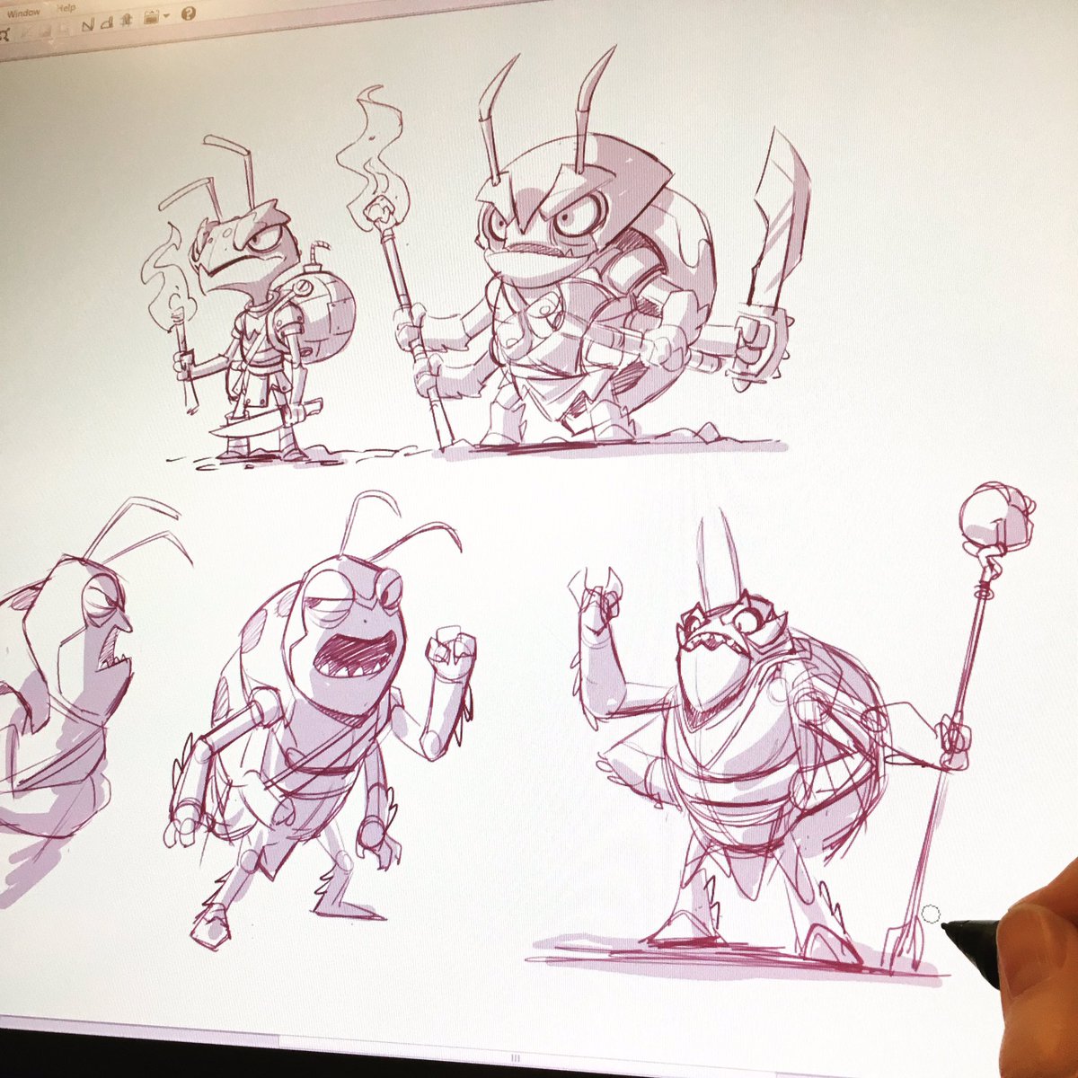 laufman's tweet photo. More bug sketching. RuinWorld fans be on the lookout for the digital download of Chapter One available this Tuesday along with Artbook One! https://t.co/xoq4hy97L4