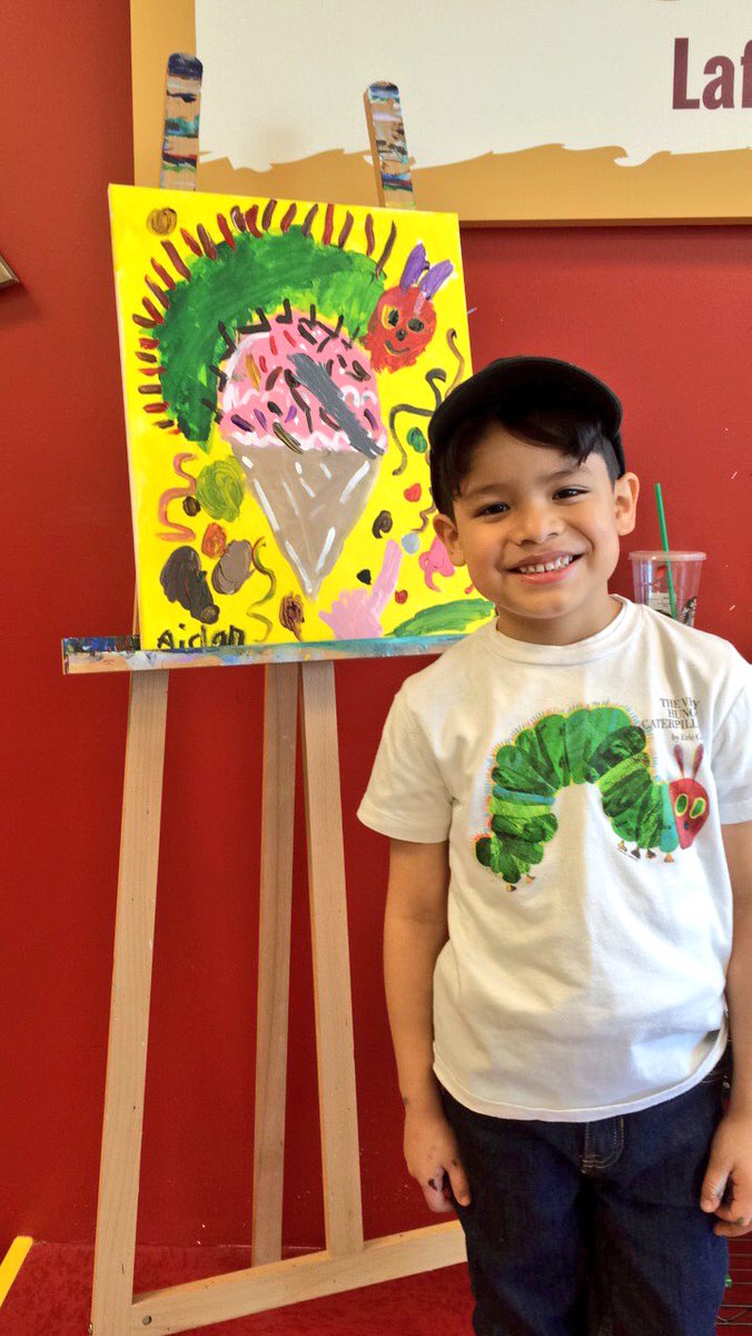_mayrazed's tweet photo. Aidan was very concentrated & made a paint "rainbow" on his brushπ¨ #VHCDay #TheVeryHungryCaterpillar #EricCarle #TheWorldofEricCarle #OOPfan https://t.co/auXVLTSsgi