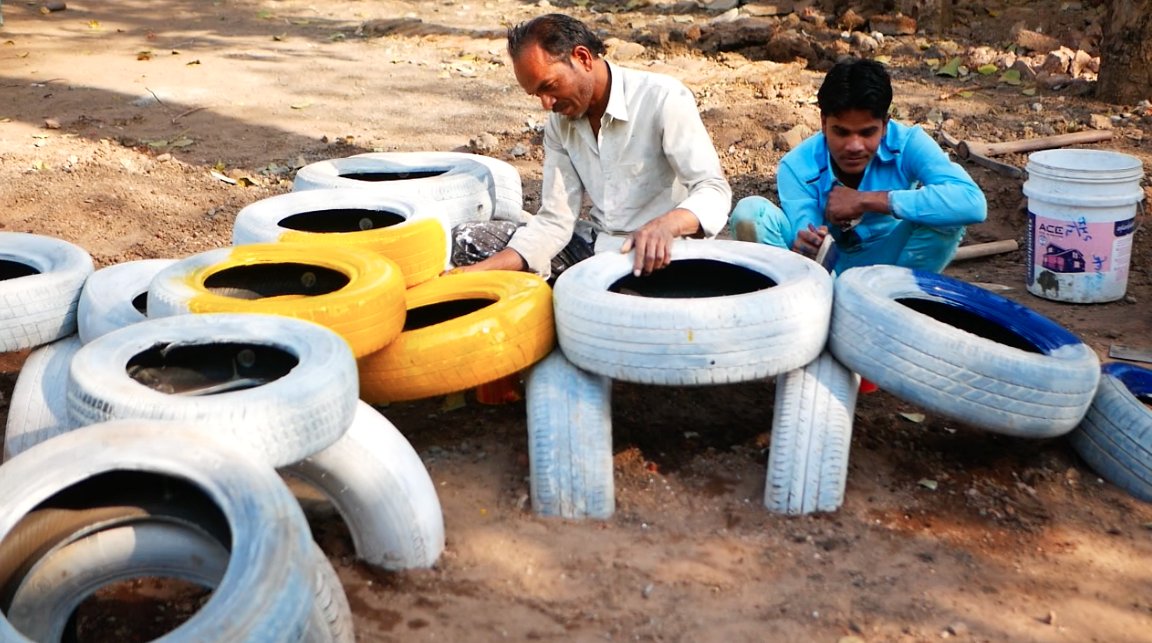 Reusing tires reduces the need for synthetic &amp; natural rubber production, which damage our environment #playgrounds #reuse <a href="/timesofindia/">The Times Of India</a>
