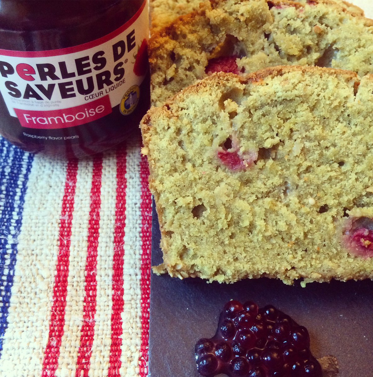 La Gourmanderie Mi Plum Cake Al The Matcha E Lamponi Con Perlesdesaveurs Framboise Creativefood Moleculaire Taste