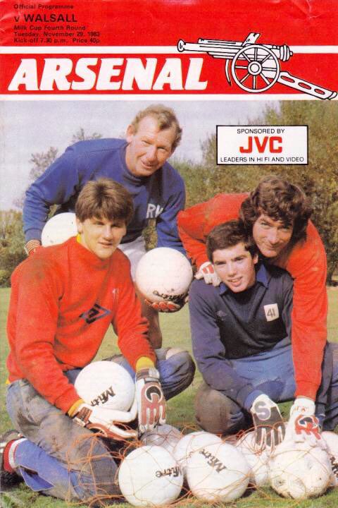 tgbjimmy's tweet image. Bob, John, Pat and Ken. 1983 @BobWilsonBWSC #JohnLukic #PatJennings #KenVeysey @Arsenal @MemorabiliaMall