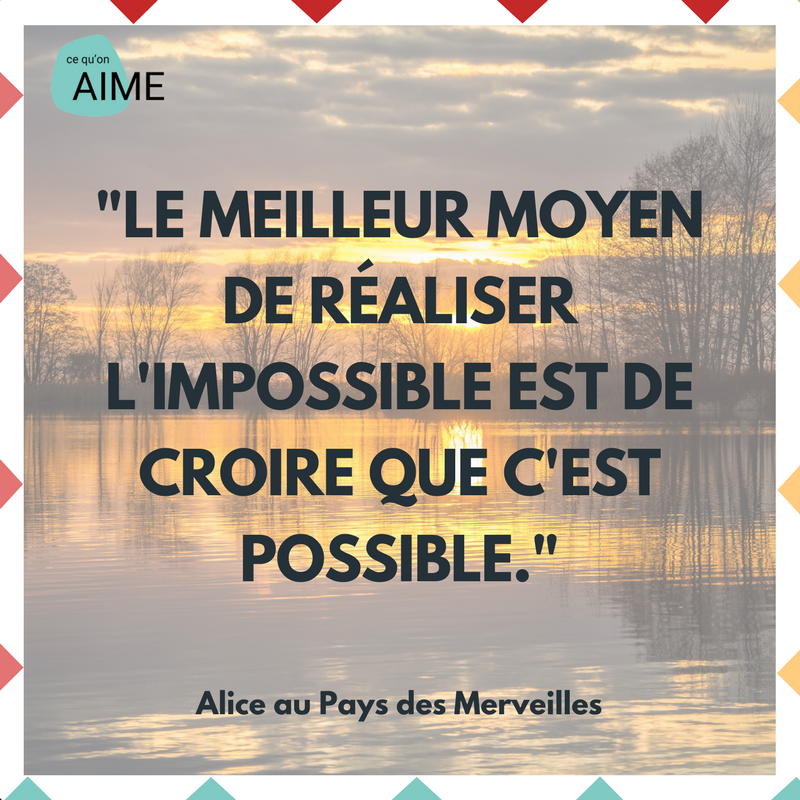 CeQuonAime's tweet photo. #MondayMotivation >> Déjà en 1865, Lewis Carroll savait que pour réaliser ses rêves, bien souvent, il suffit d'y croire ! 
#quoteoftheday🖊️ https://t.co/AWqpDtOSHP