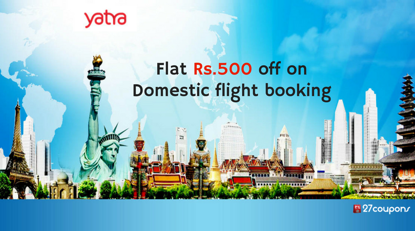27coupons's tweet photo. #Travel #Offer - Flat Rs.500 off on domestic #flight #booking with @YatraOfficial #yatra https://t.co/0cgu1jAQ5B #yatraoffers #yatracoupons https://t.co/sqpSK6fqDH