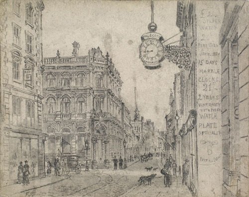 Hull_Museums's tweet photo. A view of Lowgate from the old Post Office, looking towards the old Town Hall, c.1900 #FSSmith #OldHull https://t.co/AMgHW97HVy