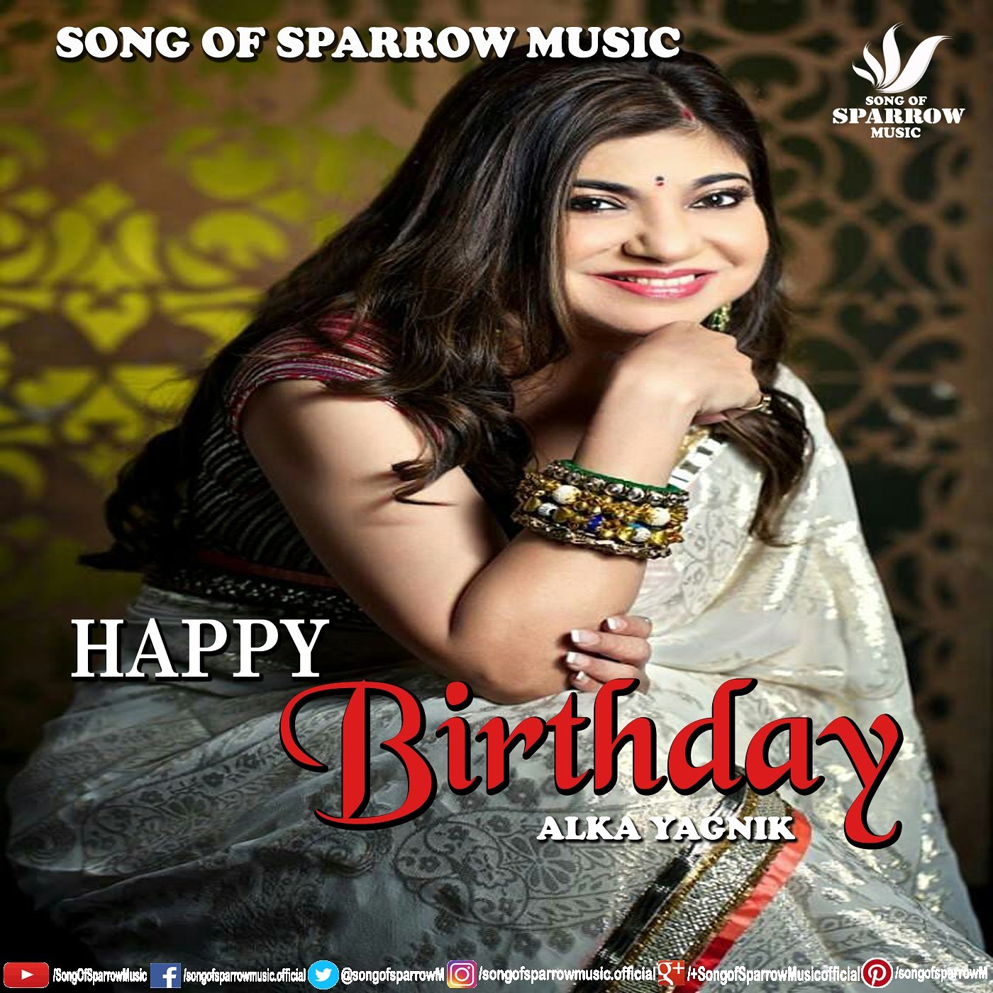 Wish u a very Happy Birthday ALKA YAGNIK...one of the most melodies singer of Bollywood...   