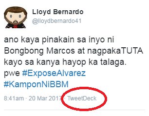 spoliarium11's tweet photo. #ExposeAlvarez more like Expose #LeniTrolls
Ginawang hanap-buhay ang pagte-tweet. Matindi ang pangangailangan ng mga Dilawan. #YellowTrolls https://t.co/u1CAVqCedv
