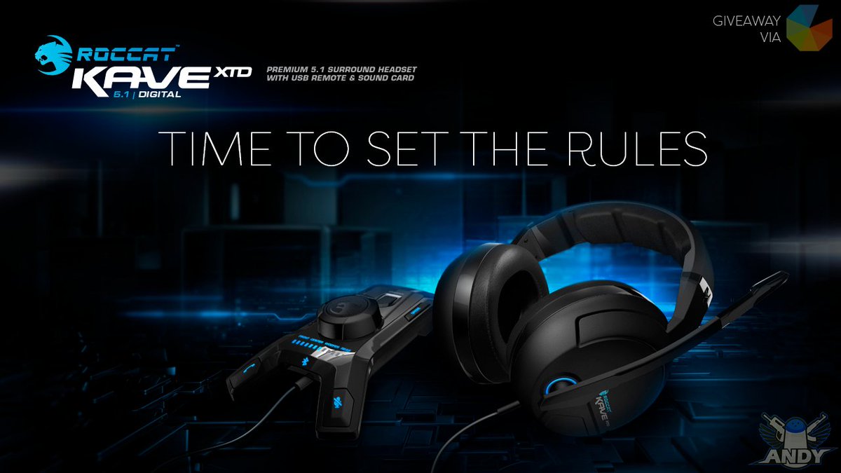 RealAndyPyro's tweet photo. SET THE RULES with @ROCCAT KAVE xtd! RETWEET AND FOLLOW! More tickets can be acquired from here https://t.co/d9ue3vgQ6n, Rolling 26th March! https://t.co/hvx1DmJxiZ