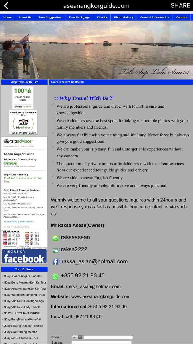 @TripAdvisor AseanAngkorGuide's account has been hacked. They have reported it to you and you have done nothing to help! This is appalling!