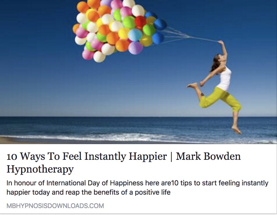 #Happy #InternationalDayOfHappiness check out my article below for ten #tips to start feeling instantly happier! bit.ly/2mLmeWx