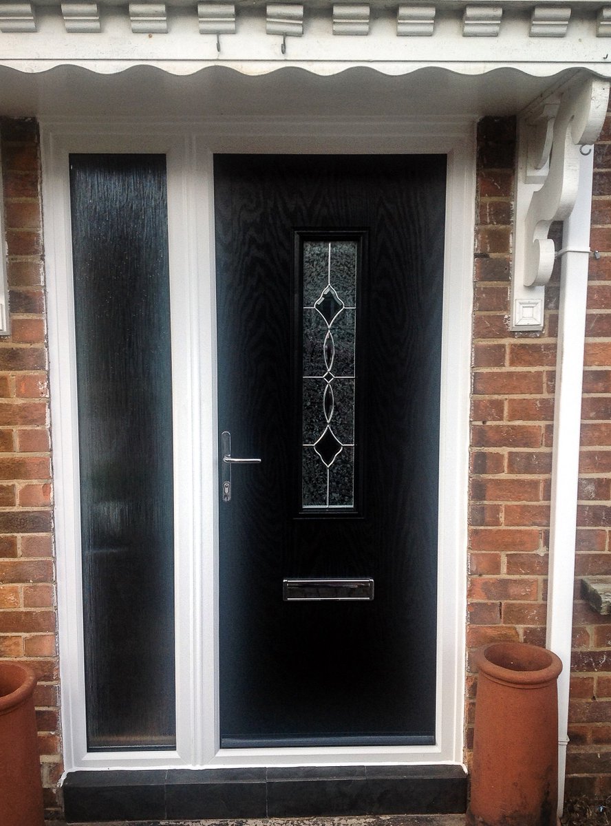 Yet another quality installation of a beautiful <a href="/virtuosodoors/">Virtuoso Doors</a> 'Chapleton A3' door in black! #composite #quality wbgroup.co.uk/brochure.pdf