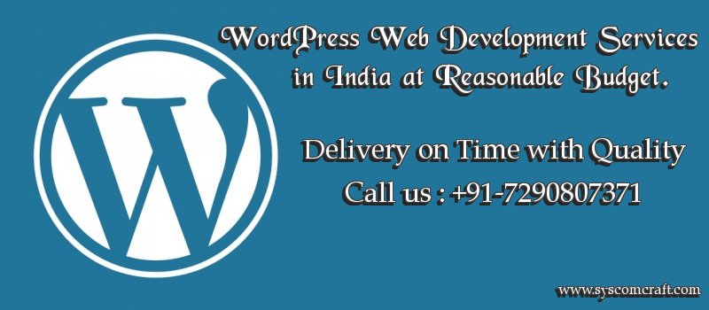 syscomcraft's tweet image. Syscomcraft, provides #WordPressCustomization and #WebDevelopmentServices  in India at reasonable budget. Contact us at: 91-7290807371