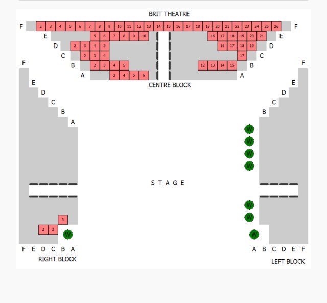 MillieBRIT17's tweet photo. #TicketSalesUpdate here's what's available for the 2pm show on Thursday 30th March. #MillieMonday https://t.co/kocuLdeYrY