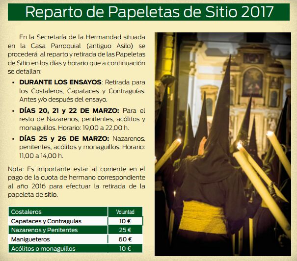 veracruzvillque's tweet photo. Recordamos que hoy empieza el reparto de papeleta de sitio en horario de 19:00 a 22:00, en la Casa Parroquial (Asilo). https://t.co/EeQT1klzH1