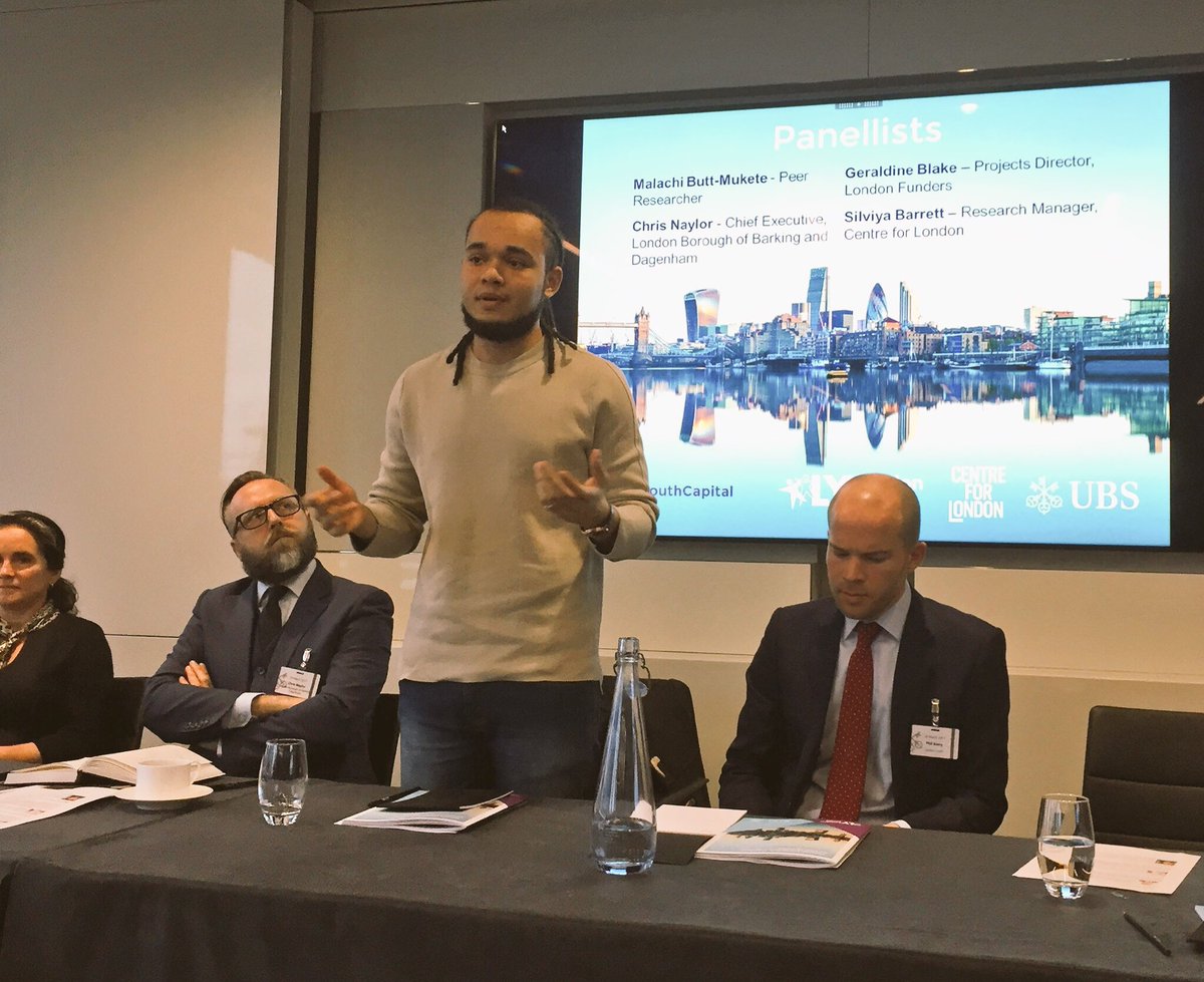LondonYouth's tweet photo. 'I shouldn't have to leave where I grew up to pursue a better future' 
@MallyMukete @UBS @centreforlondon #youthcapital https://t.co/Dm2UNrEdqi