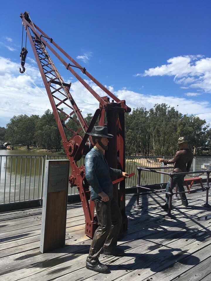 PortofEchuca's tweet photo. We are loving our new resin models on the wharf! @visitvictoria @SeeAustralia @Murray_River @Echuca_Moama @TravelVictoria @visitthemurray https://t.co/XCcMhoil4C