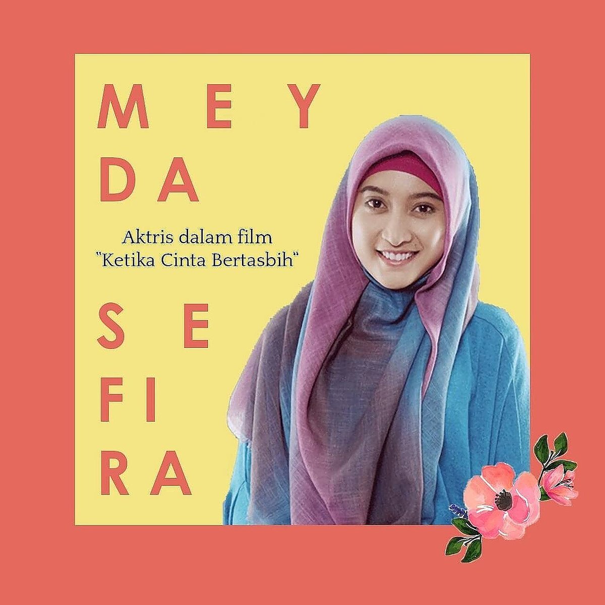 Our next guest star for SEMUT 2017🌹 is...
✨✨Meyda Sefira✨✨
Meyda is an actress. She plays a role in "Ketika Cinta Bertasbih" movie as Husna.