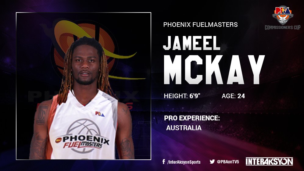 PBAonTV5's tweet photo. Phoenix has tapped Jameel McKay for the #CommsCup! Can he fill the void left by the prolific Eugene Phelps? (h/t @nelbeltran) https://t.co/8gs2rrCVXx