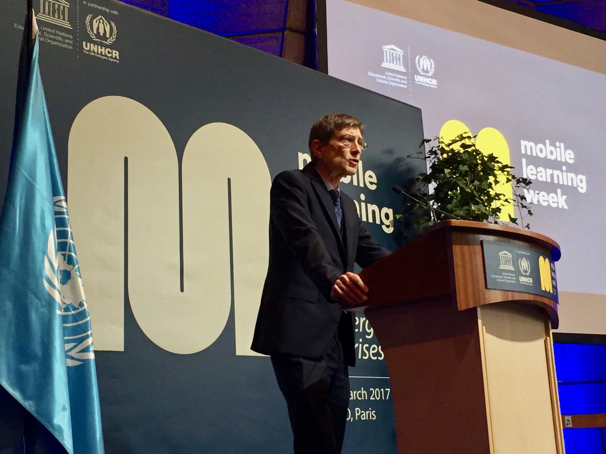 mortazabehboudi's tweet image. Developing skills are most important for teachers and refugees - Ralf Grunert @Refugees representative France #MLW2017 © Lamar ADEs