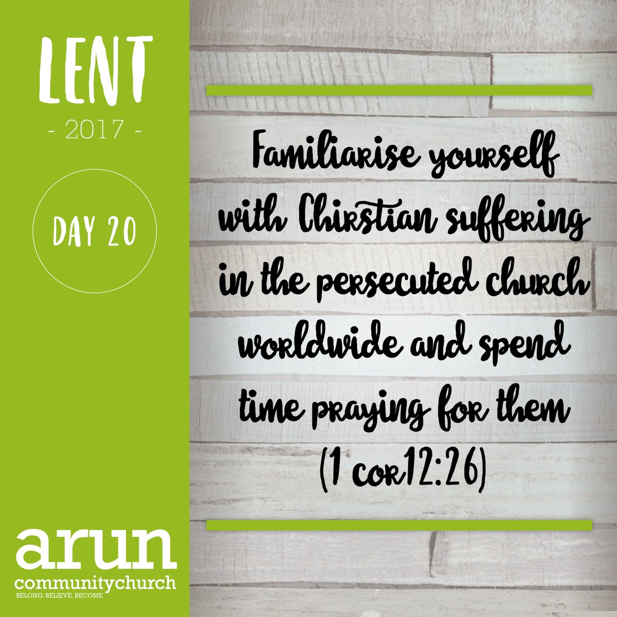 arunchurch's tweet image. Day 20 and today we are looking at #suffering, dwell on this #verse investigate and let your #heart be broken for those in need #arunchurch
