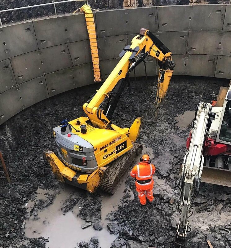 Shaft work with #Brokk