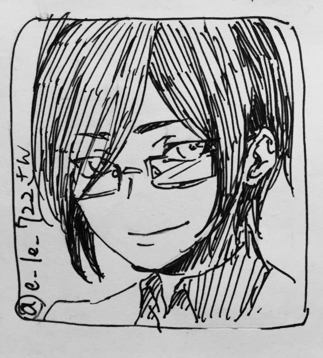 #フォロワーさんのアイコンを自分の絵柄で描く
(@e_le_722 )さんのアイコンを描かせていただきました!
えれさん・・・あなたのように可愛い、ふんわりとした穏やかな雰囲気の薬研が描けないのです・・・えれさんの絵を漁っ・・・振り替えってイメトレしたのに・・・