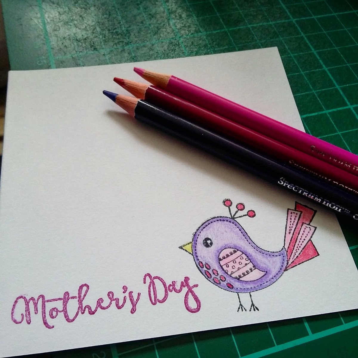 Mothers Day is just round the corner. And nothing beats a handmade card. <a href="/SpectrumNoir/">Spectrum Noir</a> #colouring #pencilart