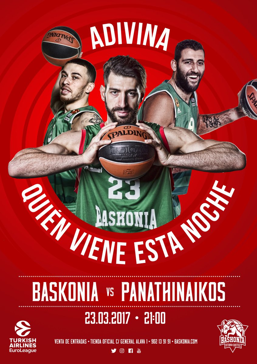 Baskonia's tweet photo. ¿Quieres vivir una experiencia VIP en el partido ante @paobcgr? ¡FOLLOW + RT y participa en el sorteo! #GoazenBaskonia https://t.co/sYcD2xpmCN
